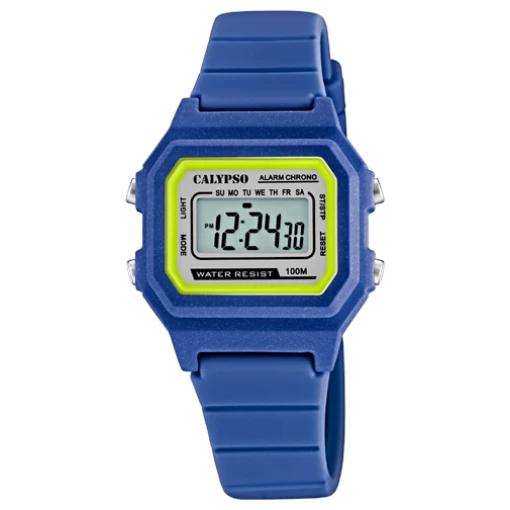 Montre pour enfant avec bracelet en silicone, 100M, lumière, alarme chrono, minuterie
