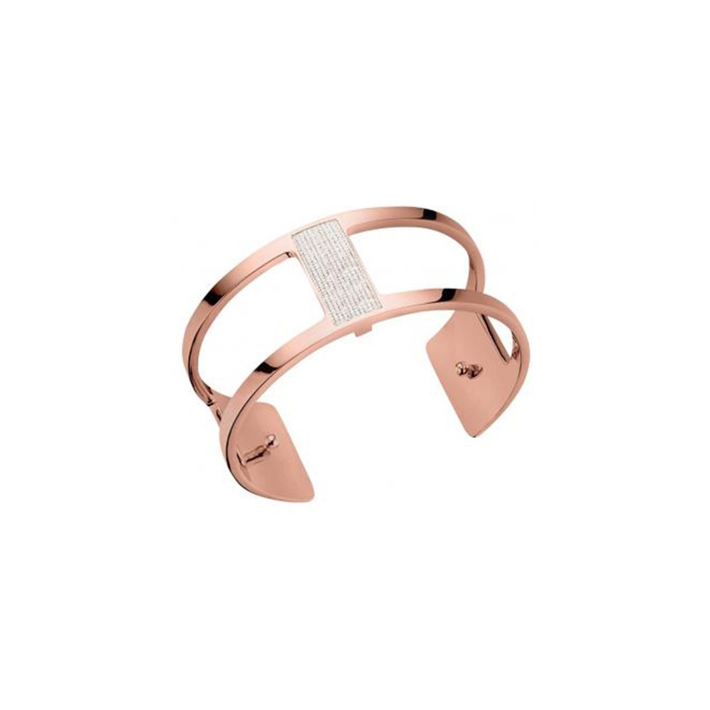 Bracelet pour femme en brass, 25mm, barette, zircons
