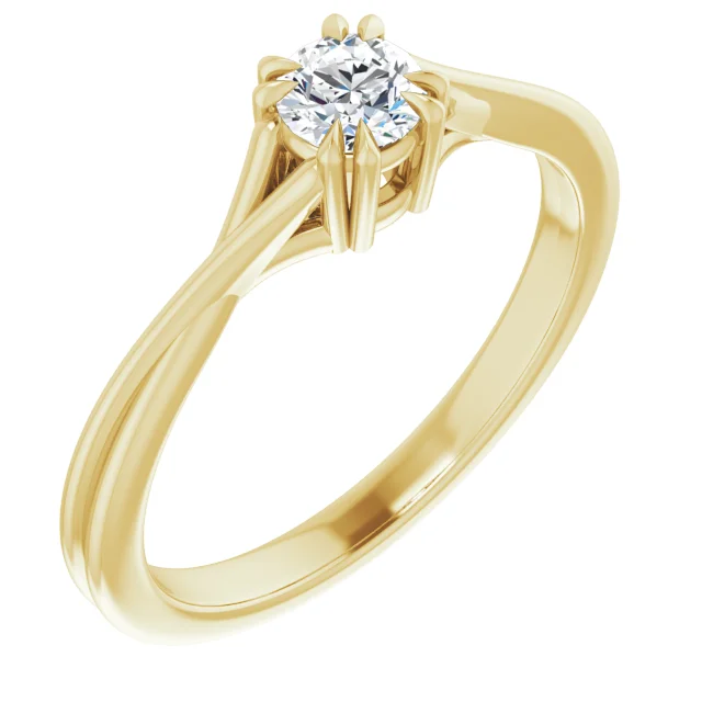 Bague pour femme en or 10k, 1 diamant I3 pour 0.45 carat - 126014 - Stuller
