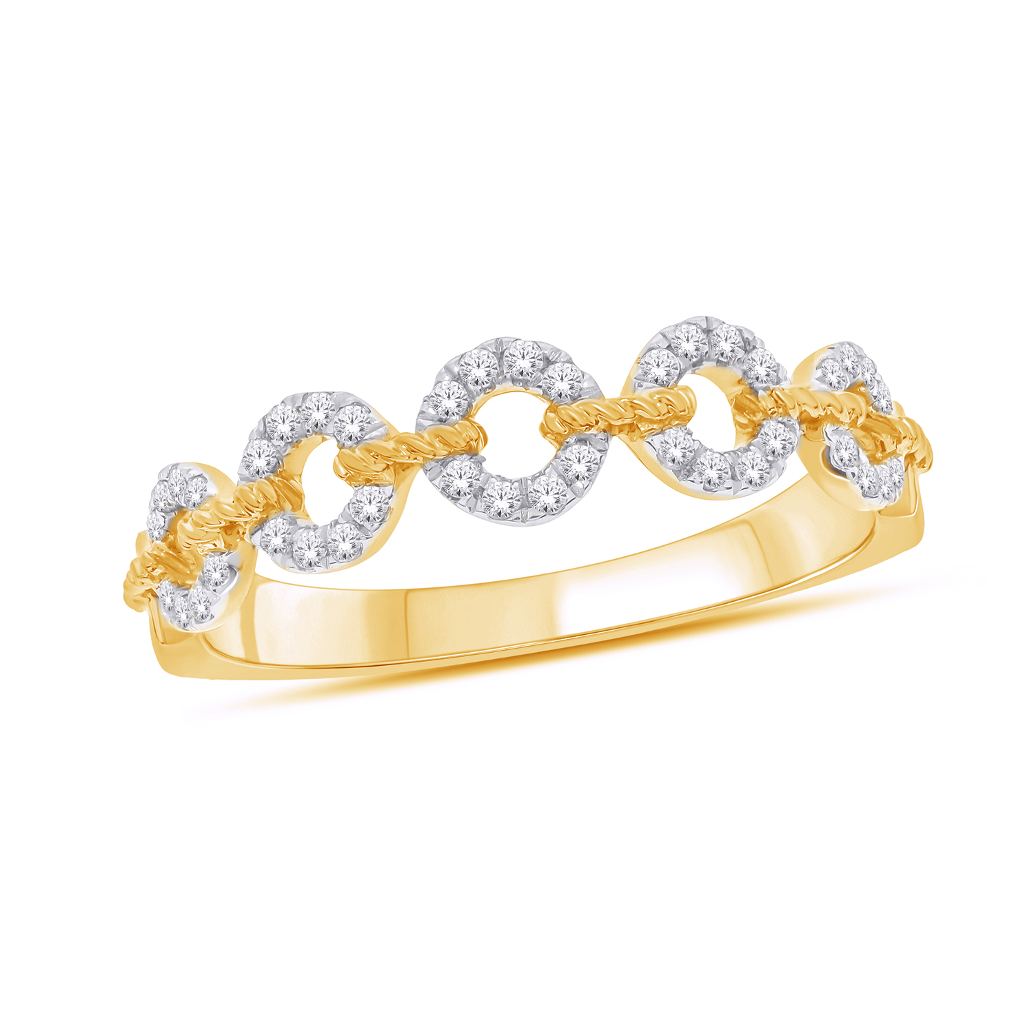Bague pour femme en or 10k, 0.20 carat de diamants naturels - SKR39511-20 - SK