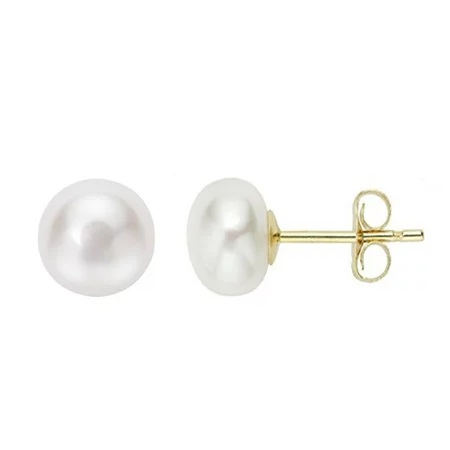 Boucles d'oreilles pour femme en or 14k, perles d'eau douce - EWK205 - Delmar