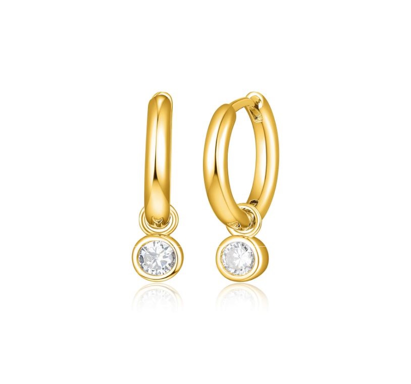 Boucles d'oreilles pour femme en argent 925, zircons
