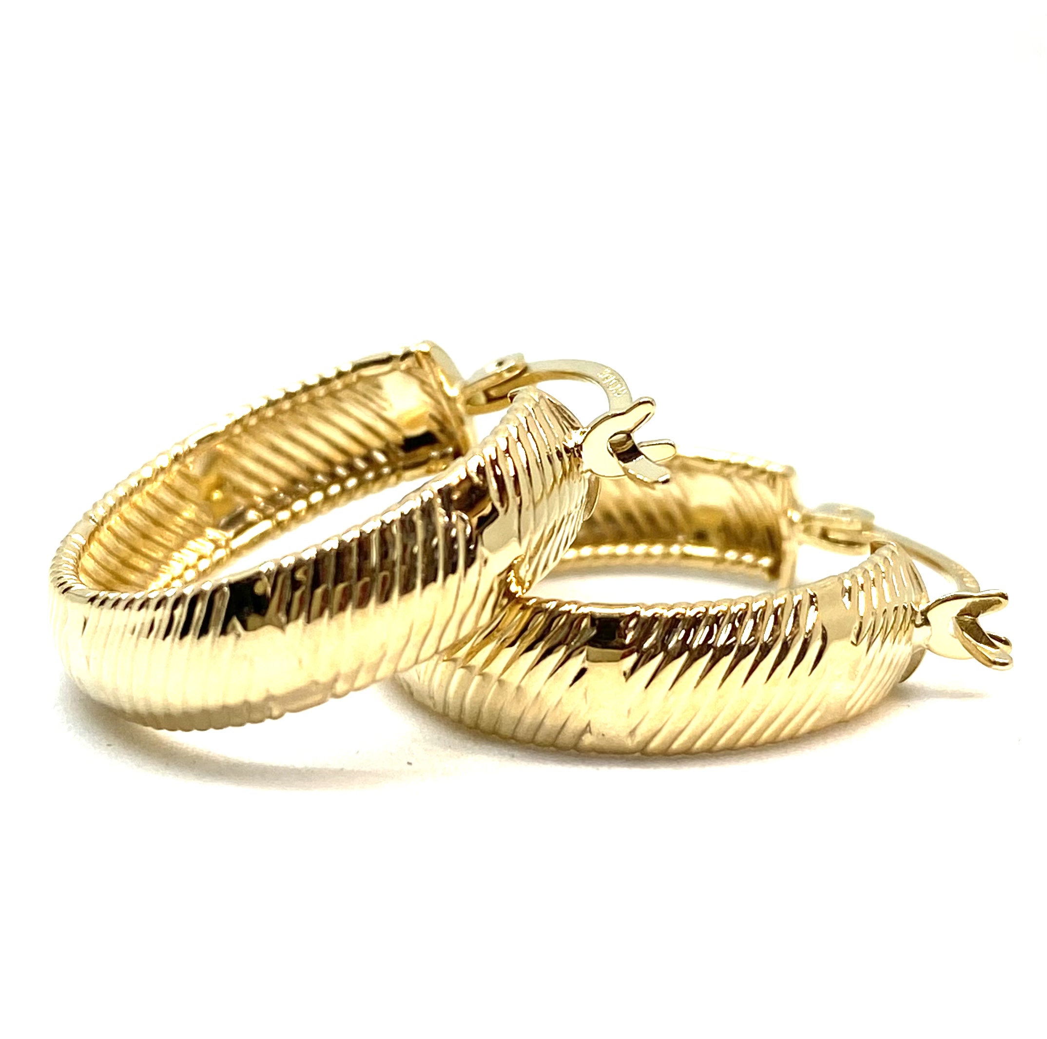 Boucles d'oreilles pour femme en or 10K, fourchette