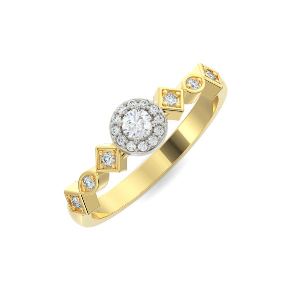 Bague pour femme en or 10k, 0.21 carat de diamants laboratoire VS - FS-018 - MALO