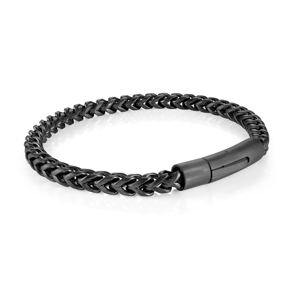 Bracelet pour homme en stainless, franco, 5mm - SMB815-BLK-8 - Italgem