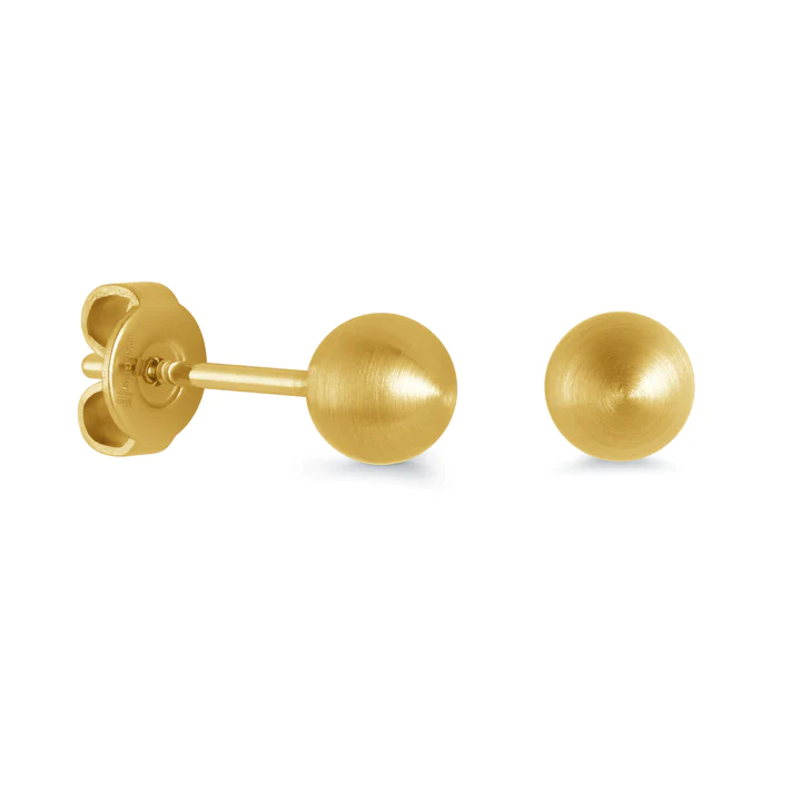 Boucles d'oreilles pour femme en stainless, boules 6mm - SEA323-G - Italgem