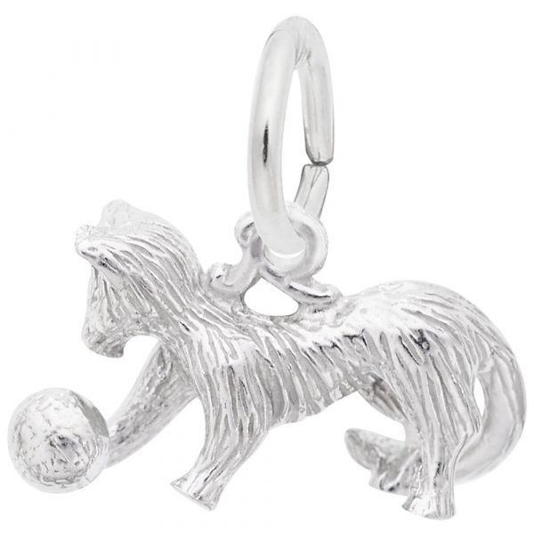 Pendentif en argent 925, chat