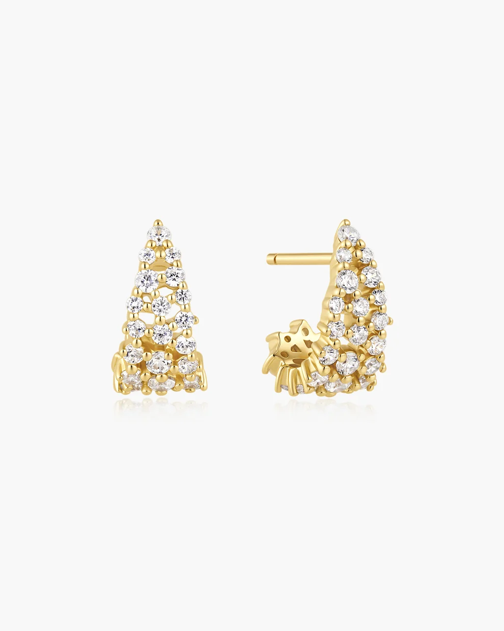 Boucles d'oreilles pour femme en argent 925, cubic zirconium - E079-07G - Ania Haie