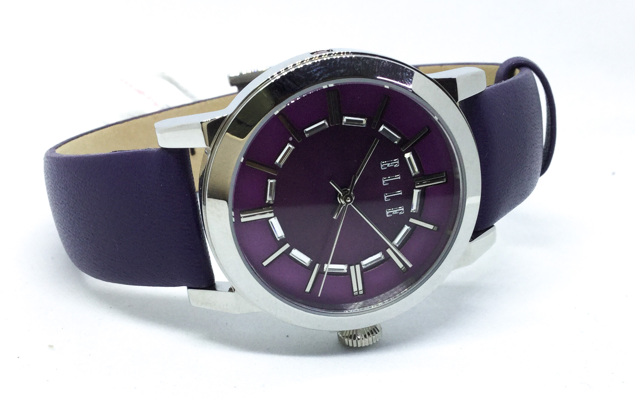 Montre femme, stainless, bracelet cuir