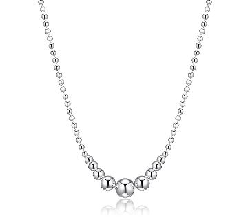Collier pour femme en argent 925, boules