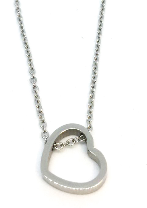 Pendentif stainless, coeur