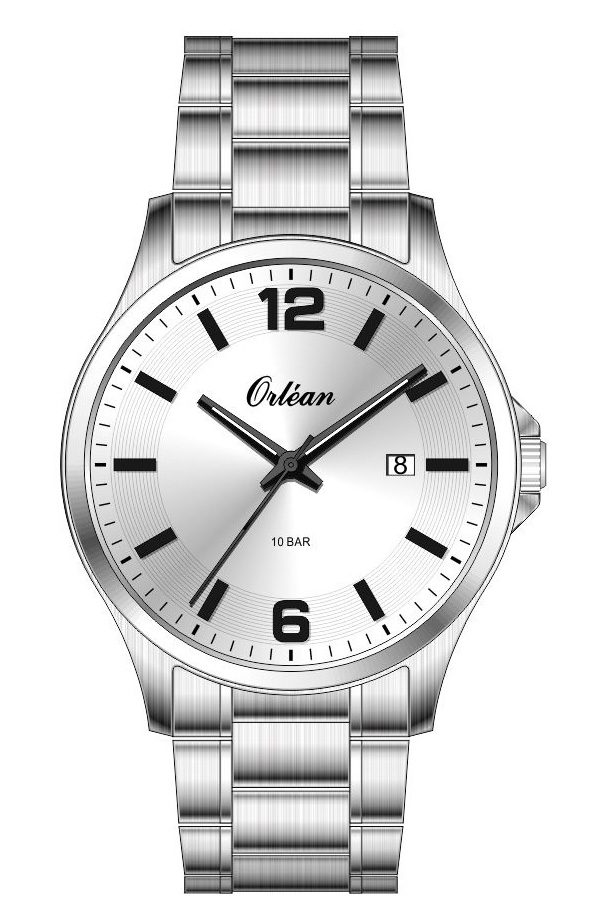 Montre pour homme en stainless, date, 10ATM - ME3663 - Orléan
