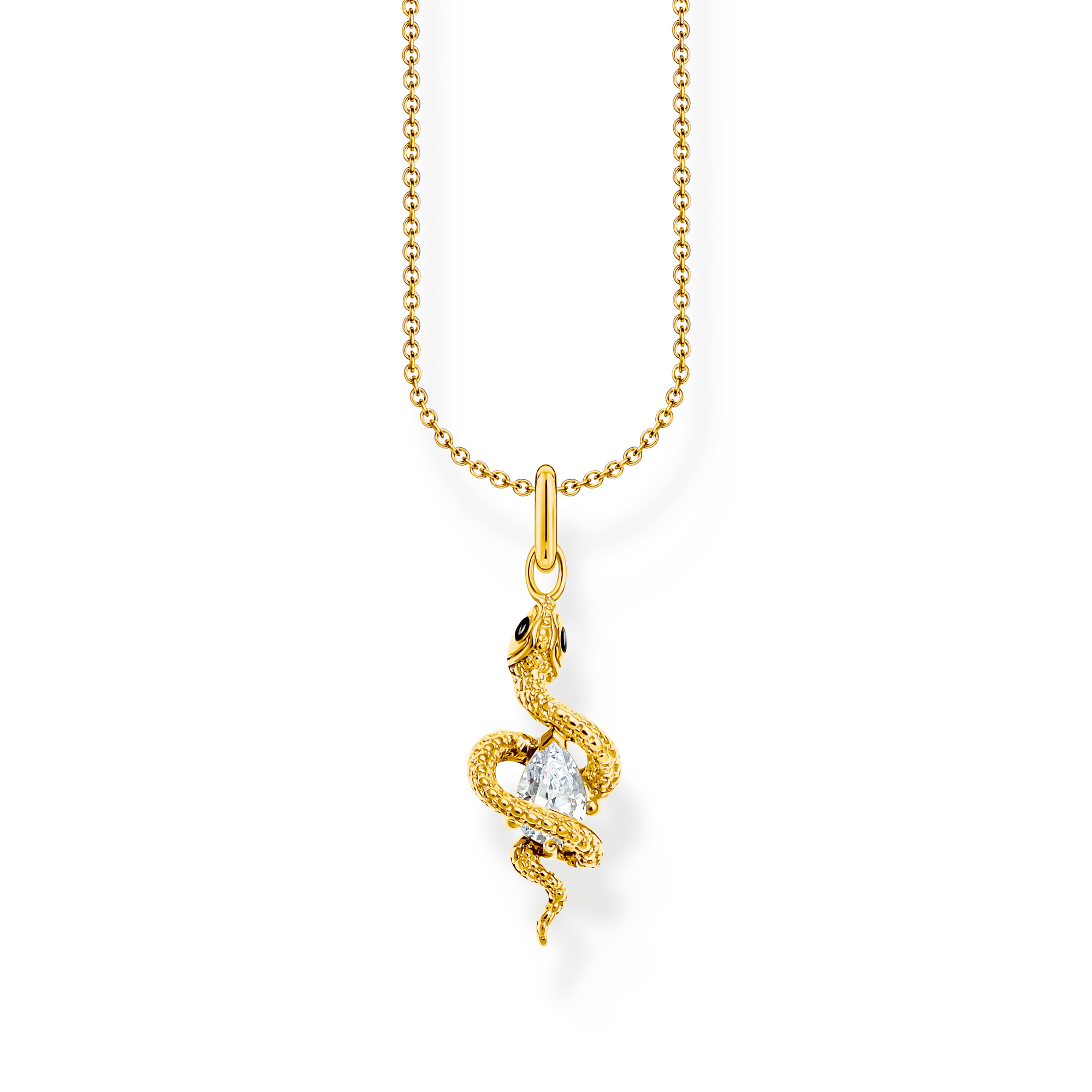 Pendentif pour femme en argent 925, cubic zirconium, serpent - KE2300-565-14-L45V - Thomas Sabo
