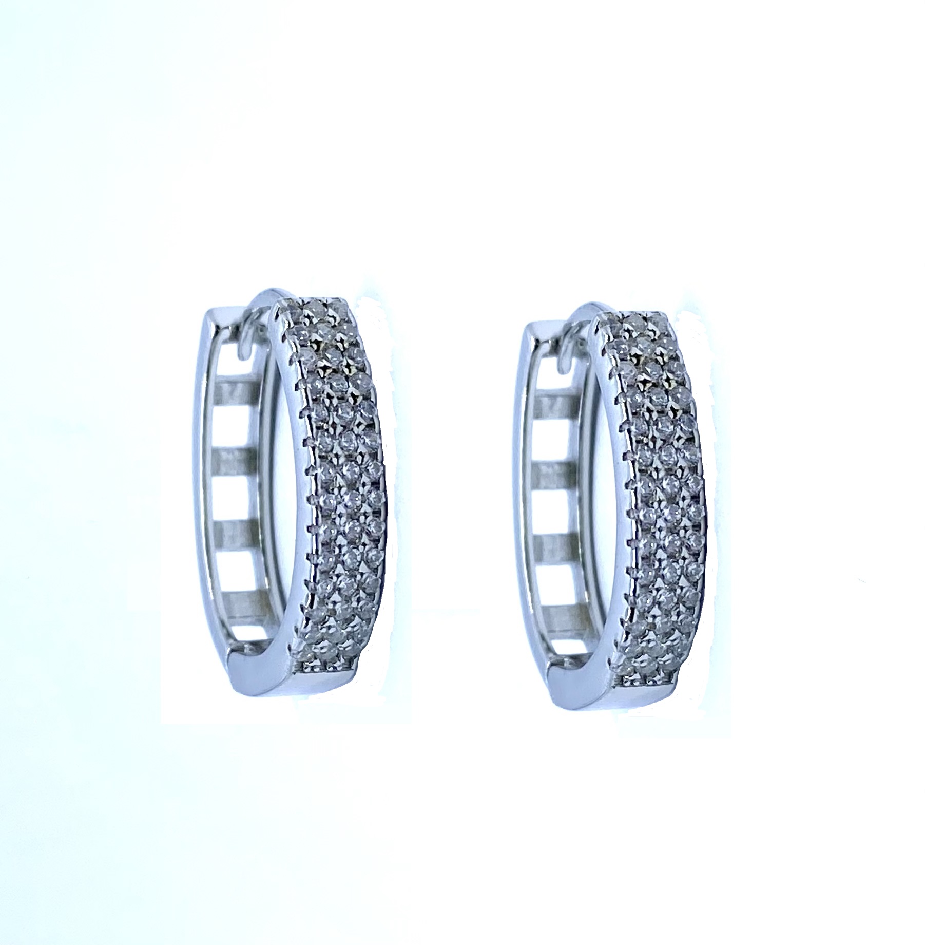 Boucles d'oreilles pour femme en argent 925, zircons