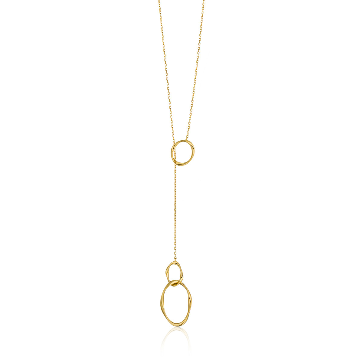 Collier agrent 925, 3 rondelles ondulées