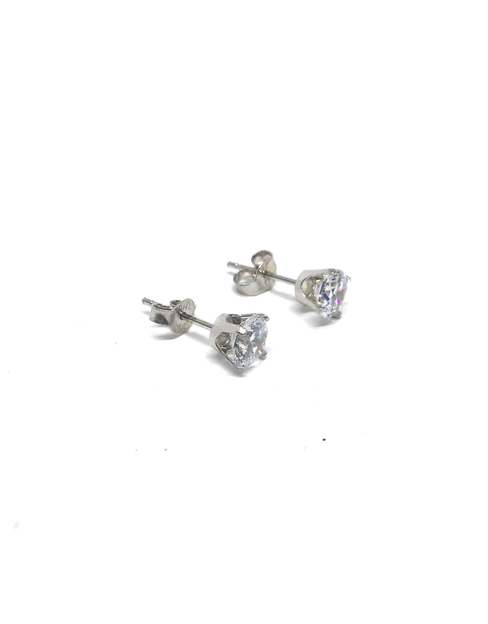 Boucles d'oreilles studs 10K, pierres synthétiques - B.OBL50PTS - C.B.E