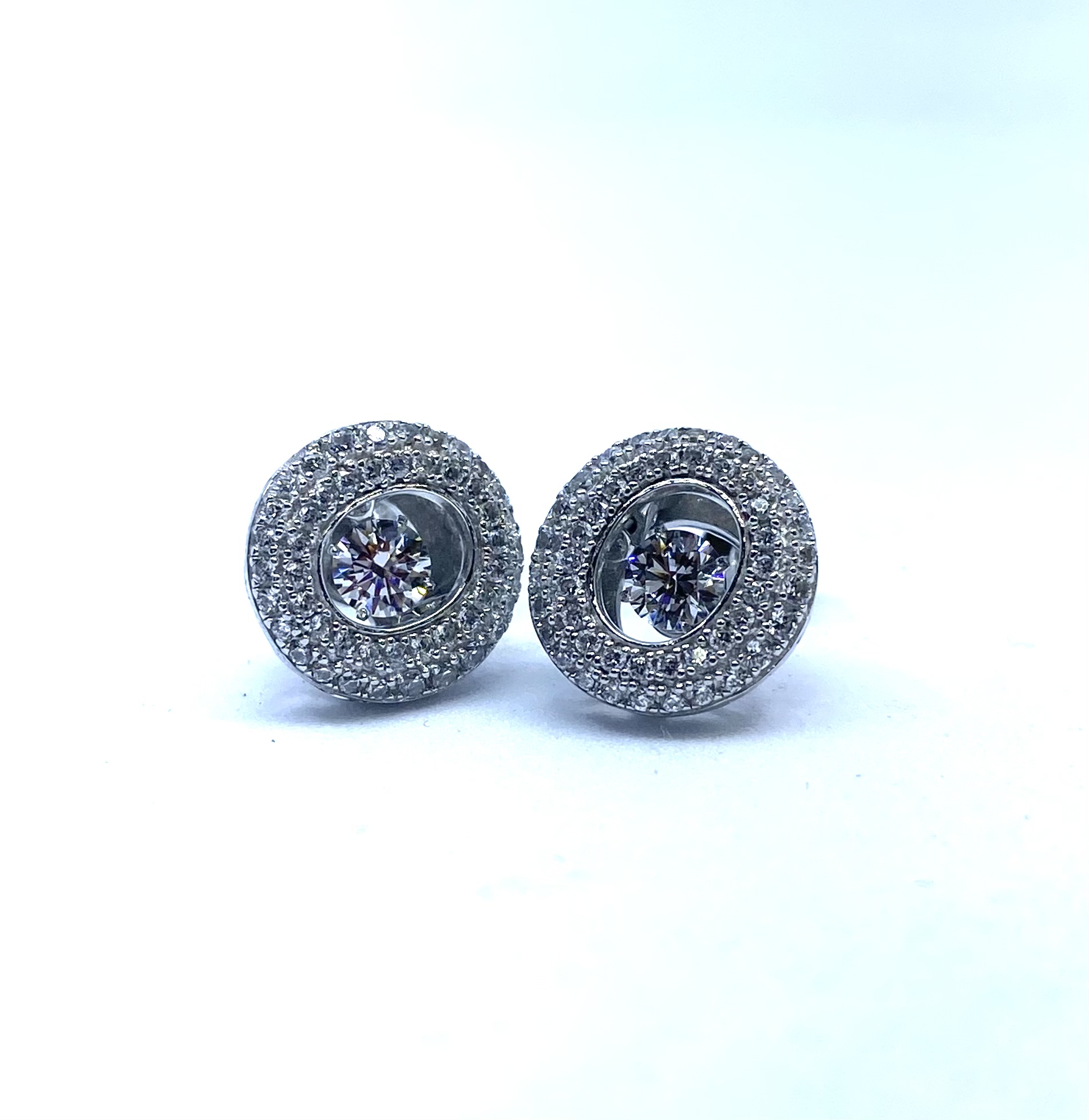 Boucles d'oreilles pour femme en argent 925, zircons