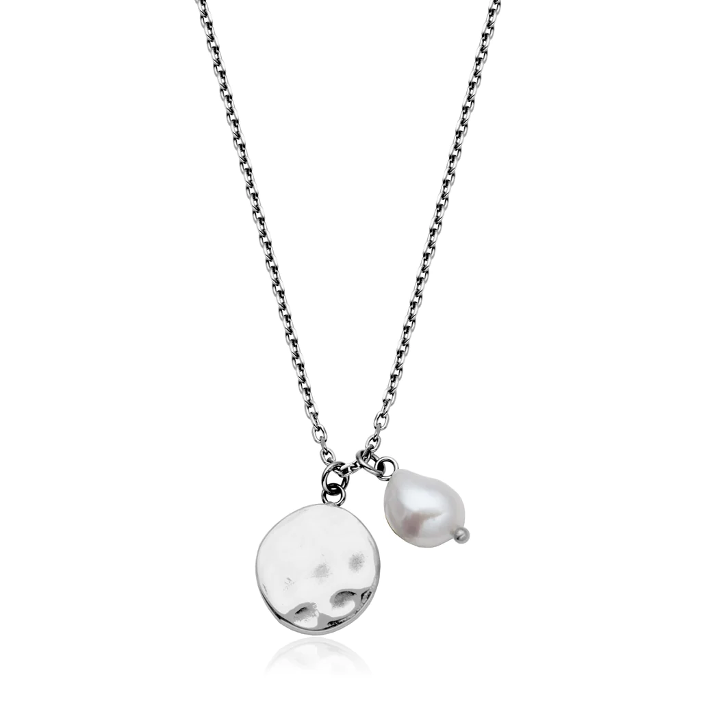 Pendentif pour femme en stainless, médaillon, perle