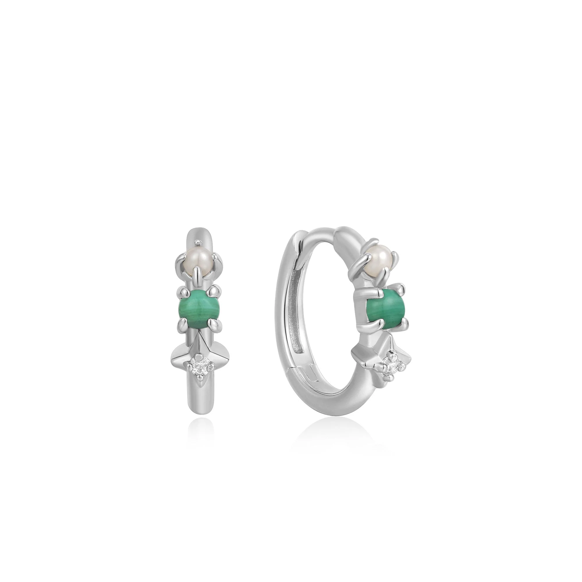 Boucles d'oreilles pour femme en argent 925, zircons
