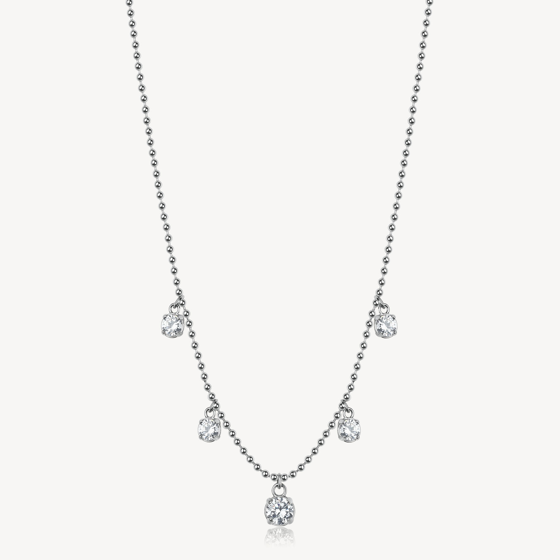 Collier pour femme en stainless, cubic zirconium - BEIN012 - Brosway