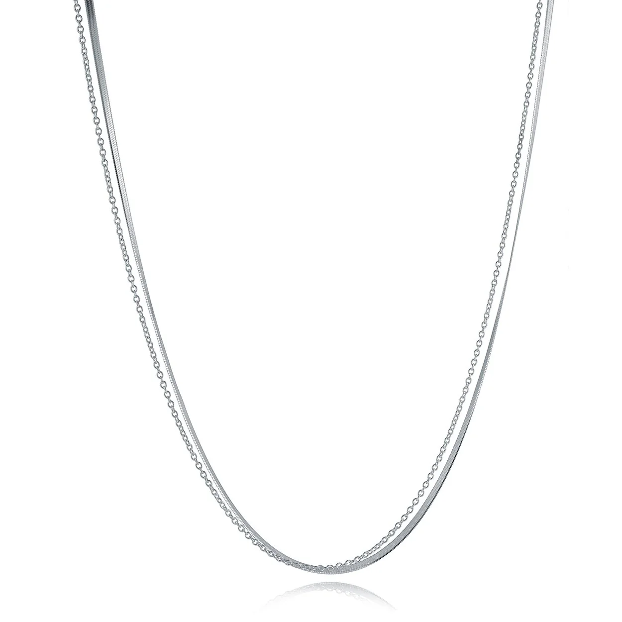 Collier double pour femme en stainless - SWN88 - Italgem