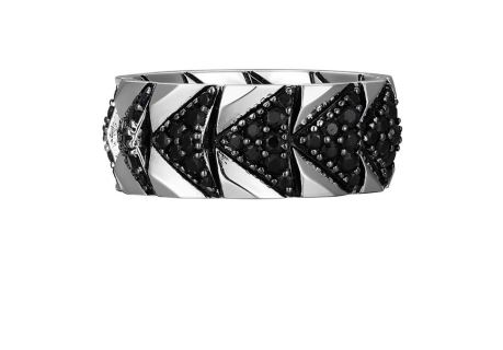 Bague pour homme en argent 925, saphirs noirs