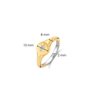 Bague argent 925, rose des vents, 1 pierre