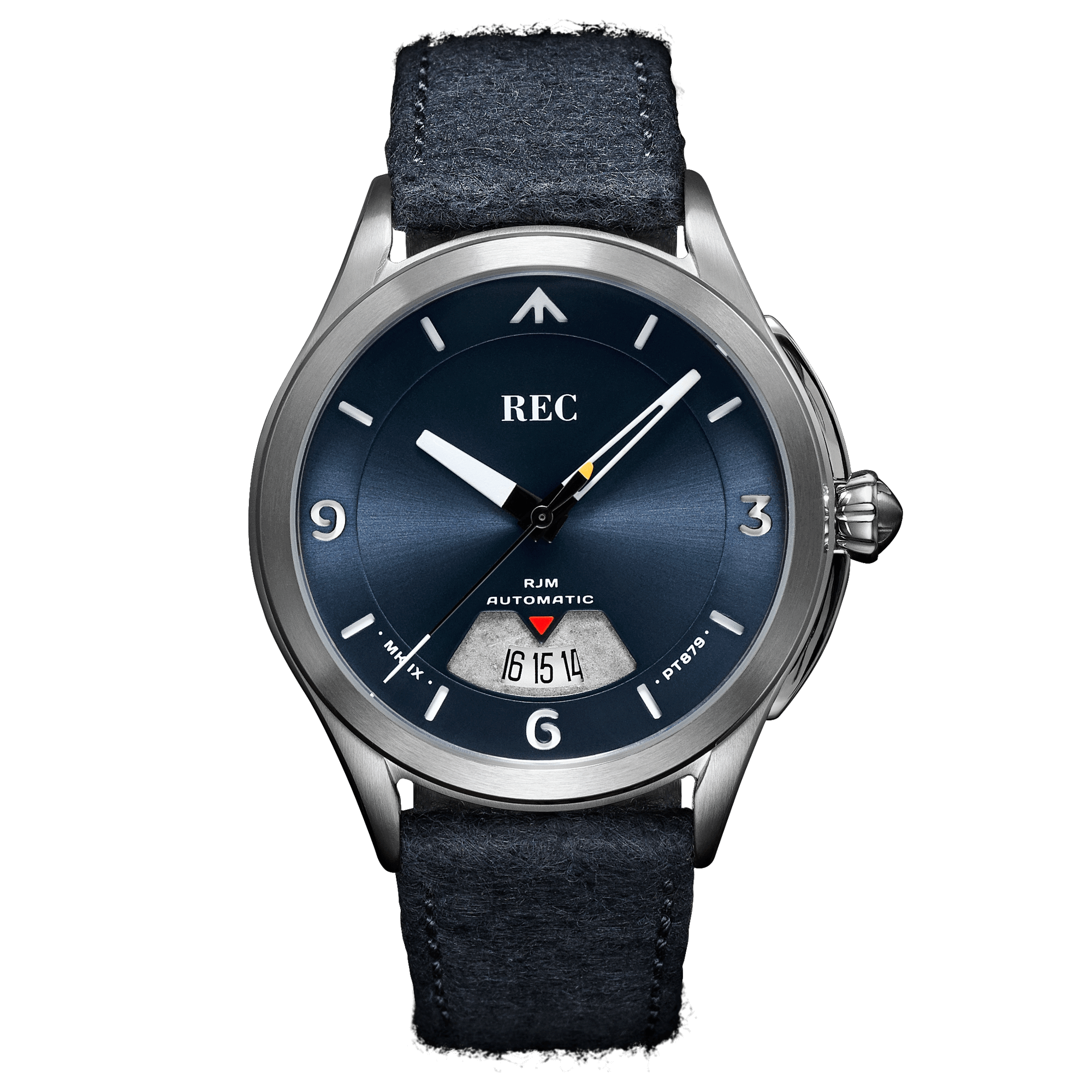 Montre homme, stainless et cuir de haute qualité, verre saphir, mouvement automatic, 3ATM, fabriquée à base d'un spitfire