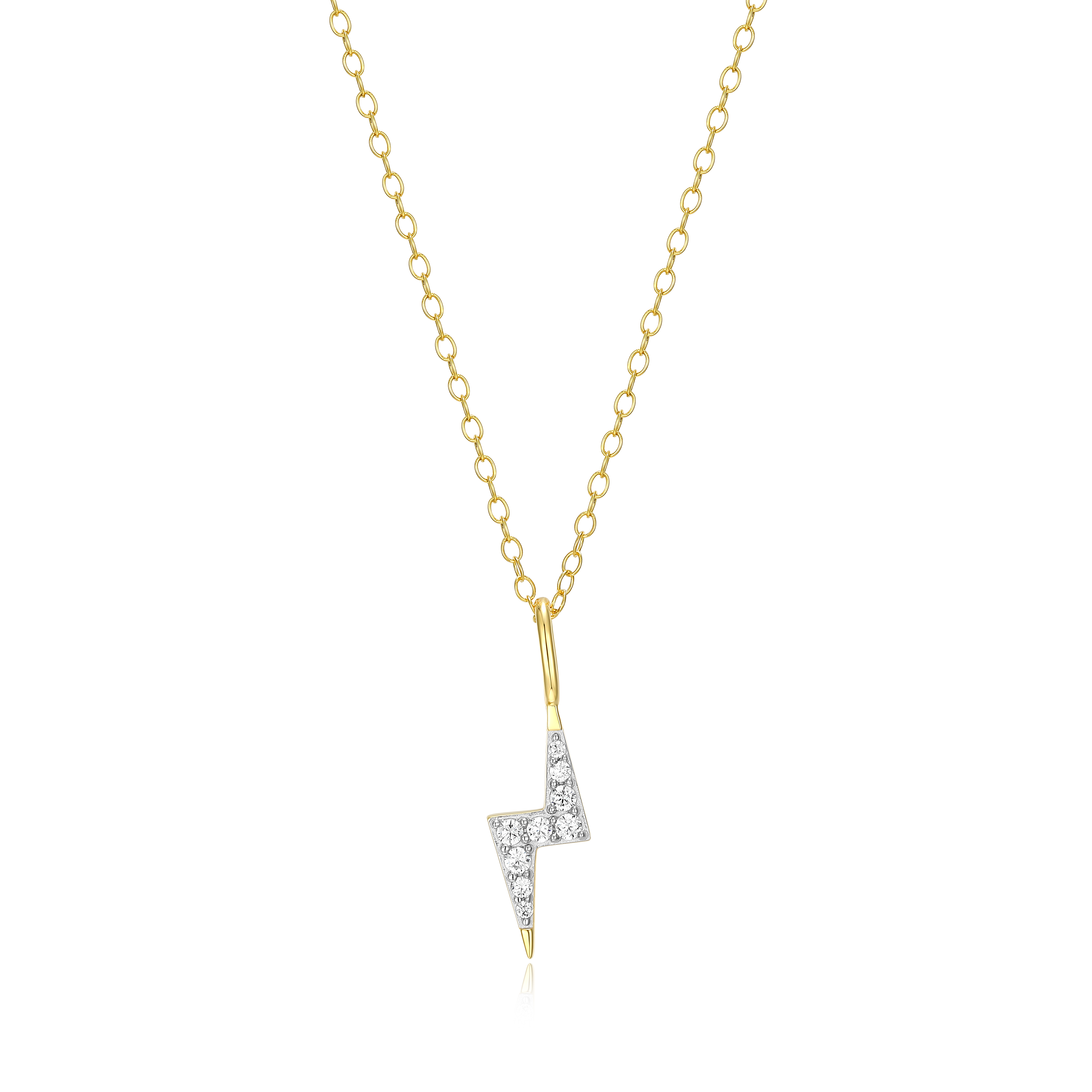 Pendentif pour femme en argent 925, 0.101 carat de diamants laboratoires, éclair - S3AWSZKHZZ - M by Monte Luna