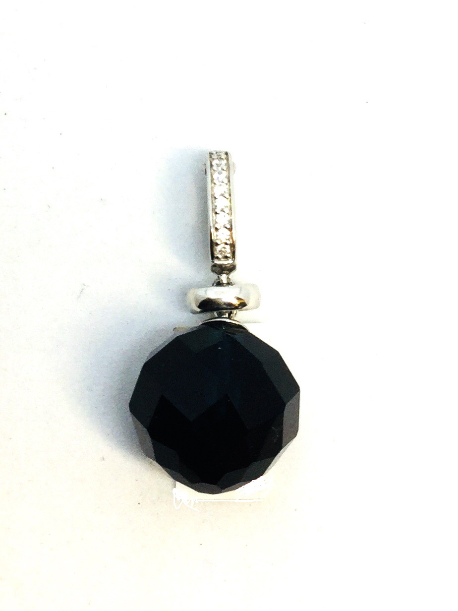 Pendantif argent 925, boule crystal