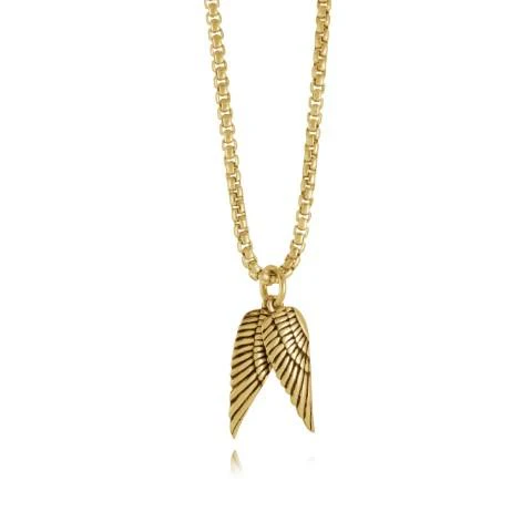 Collier pour homme en stainless, ailes - SP352 - Italgem