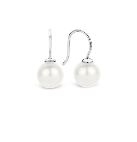 Boucles d'oreilles pour femme en argent 925, perles, crochets