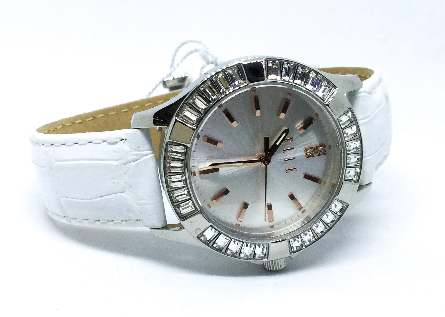 Montre femme, stainless, bracelet cuir