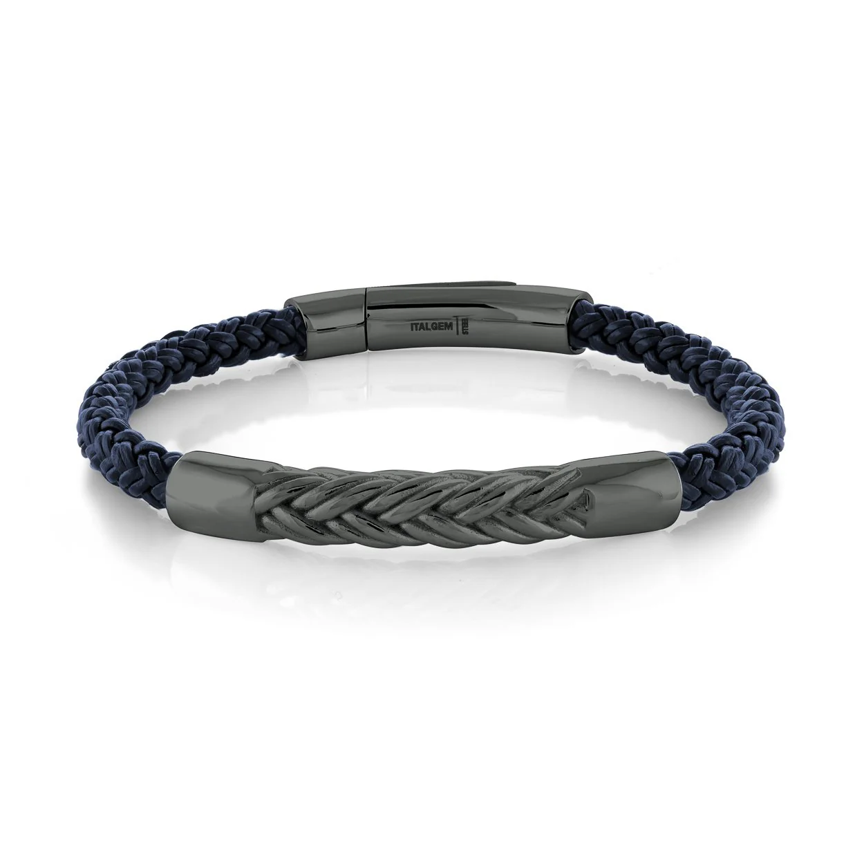 Bracelet de cuir et stainless - SLB593 - Italgem