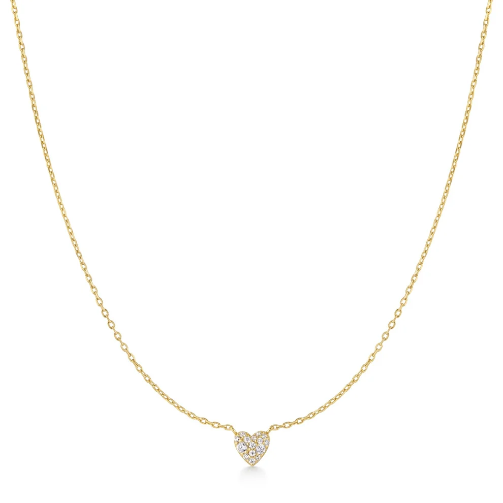 Pendentif pour femme en argent 925, cubic zirconium, coeur - N074-01G - Ania Haie