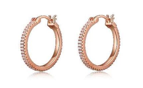 Boucles d'oreilles pour femme en argent 925, cubic zirconium