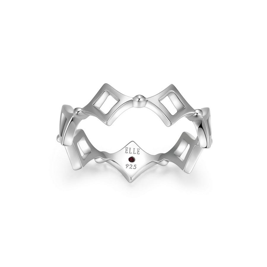 Bague pour femme en argent 925, losanges