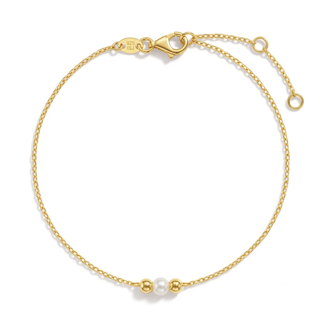 Bracelet pour enfant en argent 925, perle - GP-02-00250 - In Season Jewelry