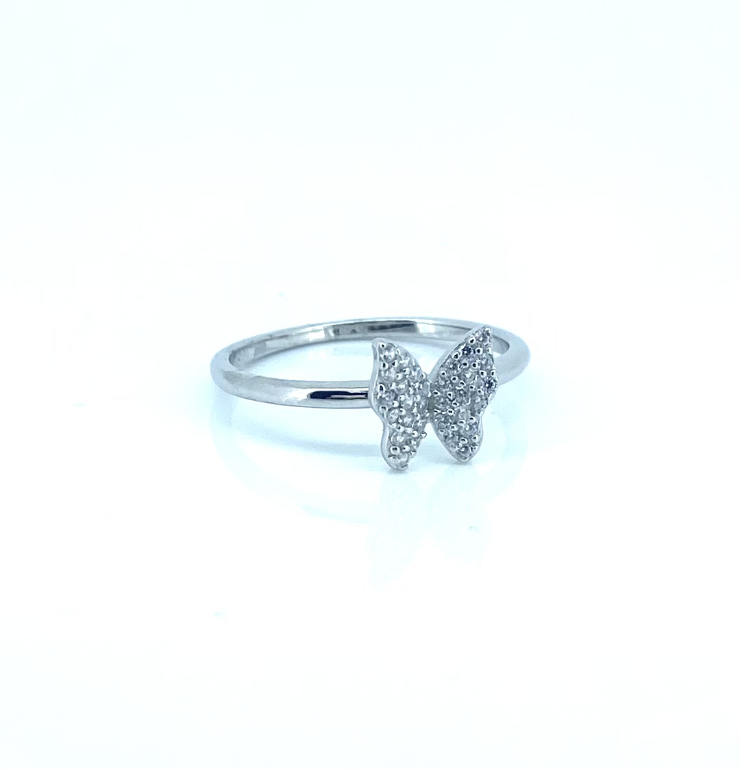 Bague pour femme en argent 925, papillon, cubic zirconium
