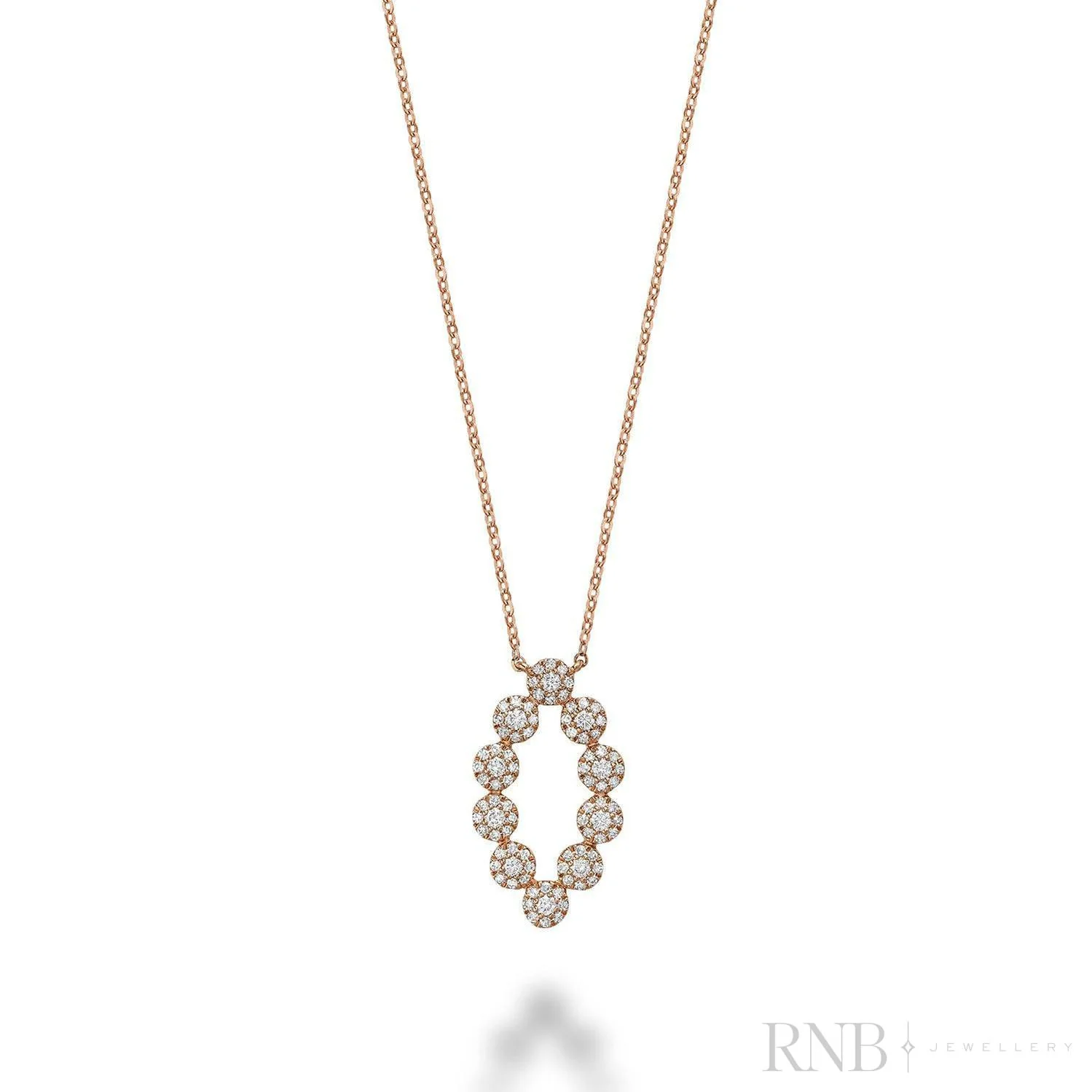 Pendentif pour femme en or 14k, 0.42 carat de diamants I-1 HI - 08-04148 - RNB