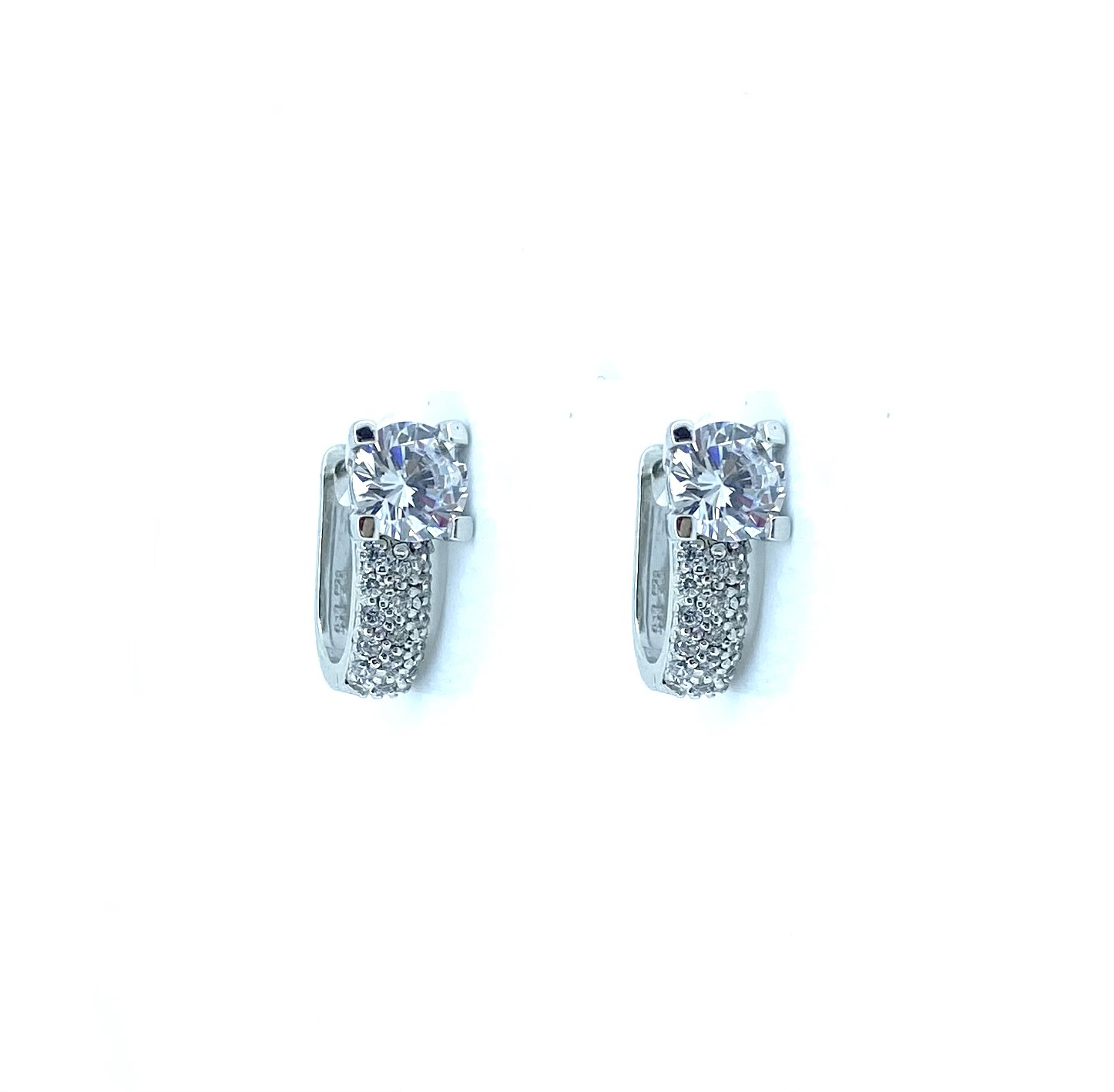 Boucles d'oreilles pour femme en argent 925, cubic zirconium