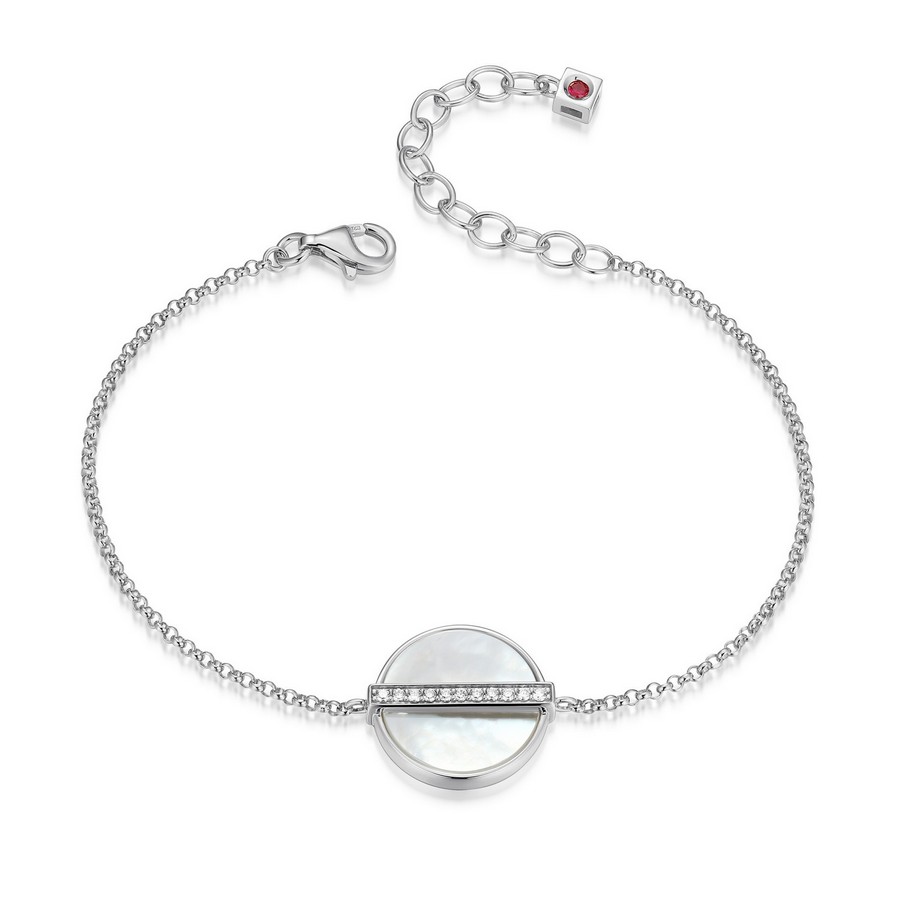 Bracelet pour femme en argent 925, cubic zirconium, nacre de perle - R1LARBA94Q - ELLE