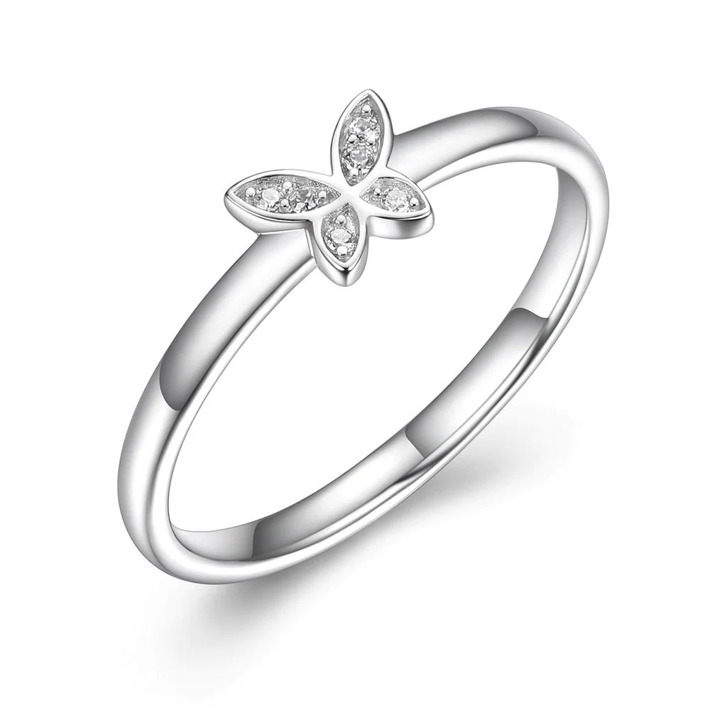 Bague pour femme en argent 925, cubic zirconium, papillon - R4APQC00A8 - Reign