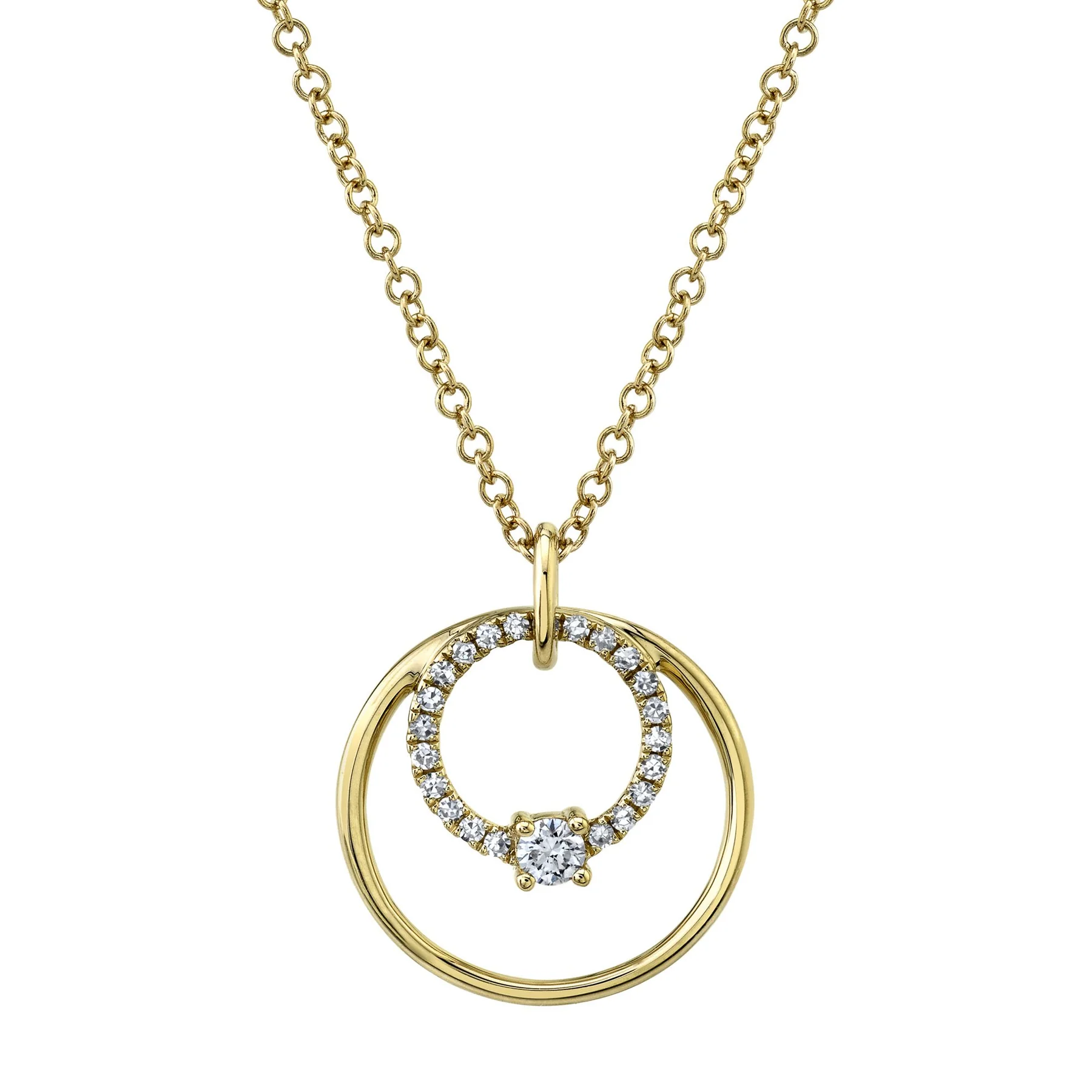 Pendentif pour femme en or 14k, 0.11 carat de diamants SI - SC55009040 - Shy Creations