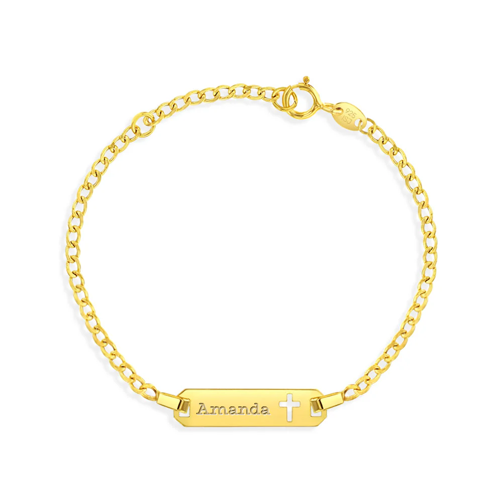 Bracelet pour enfant en argent 925, croix - SS-02-00213 - In Season Jewelry