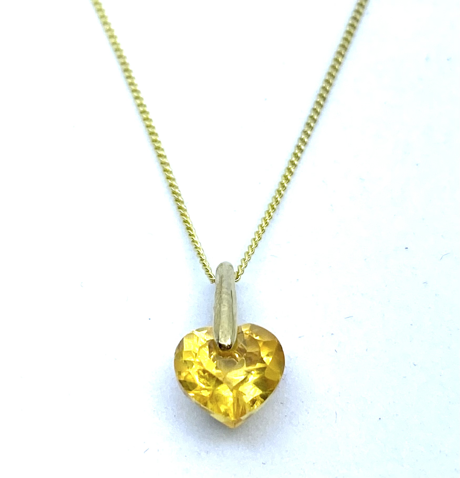 Pendentif pour femme en or 10K, pierre synthétique du mois de novembre