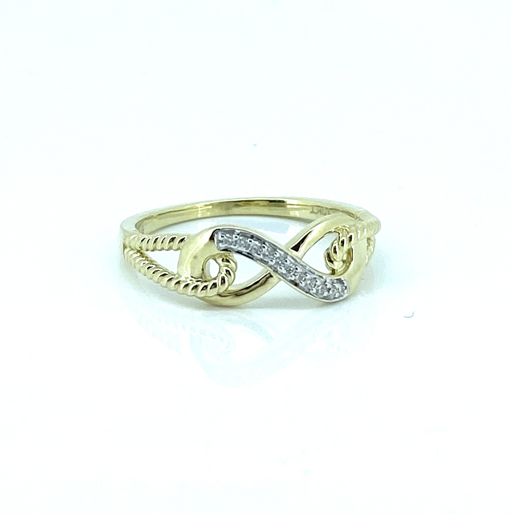 Bague pour femme en or 10k, 0.05 carat de diamants, infini