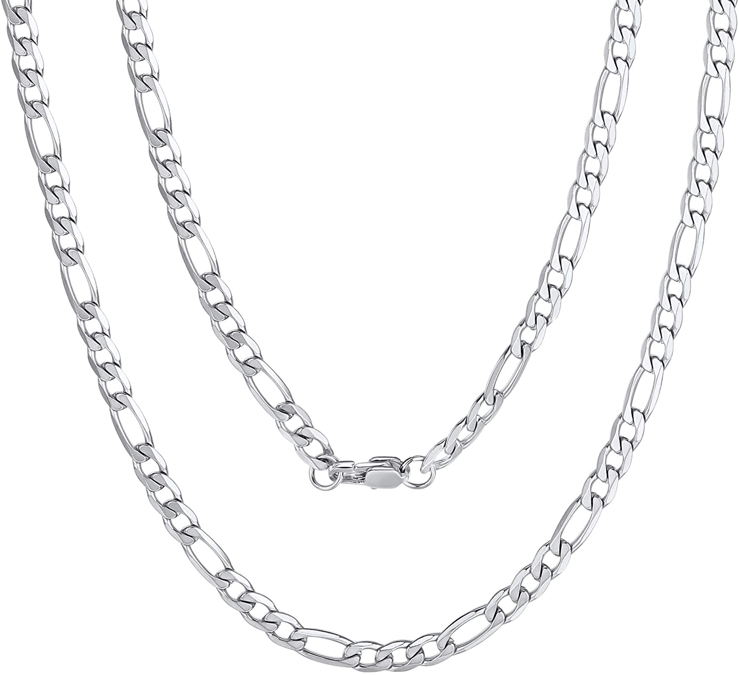 Chaine en stainless, figaro, 4.5mm