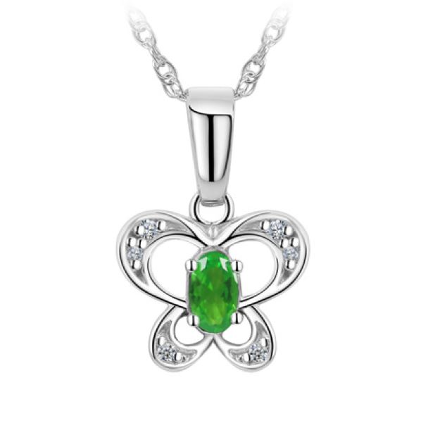 Pendantif pour femme en argent 925, cubic zirconium, papillon