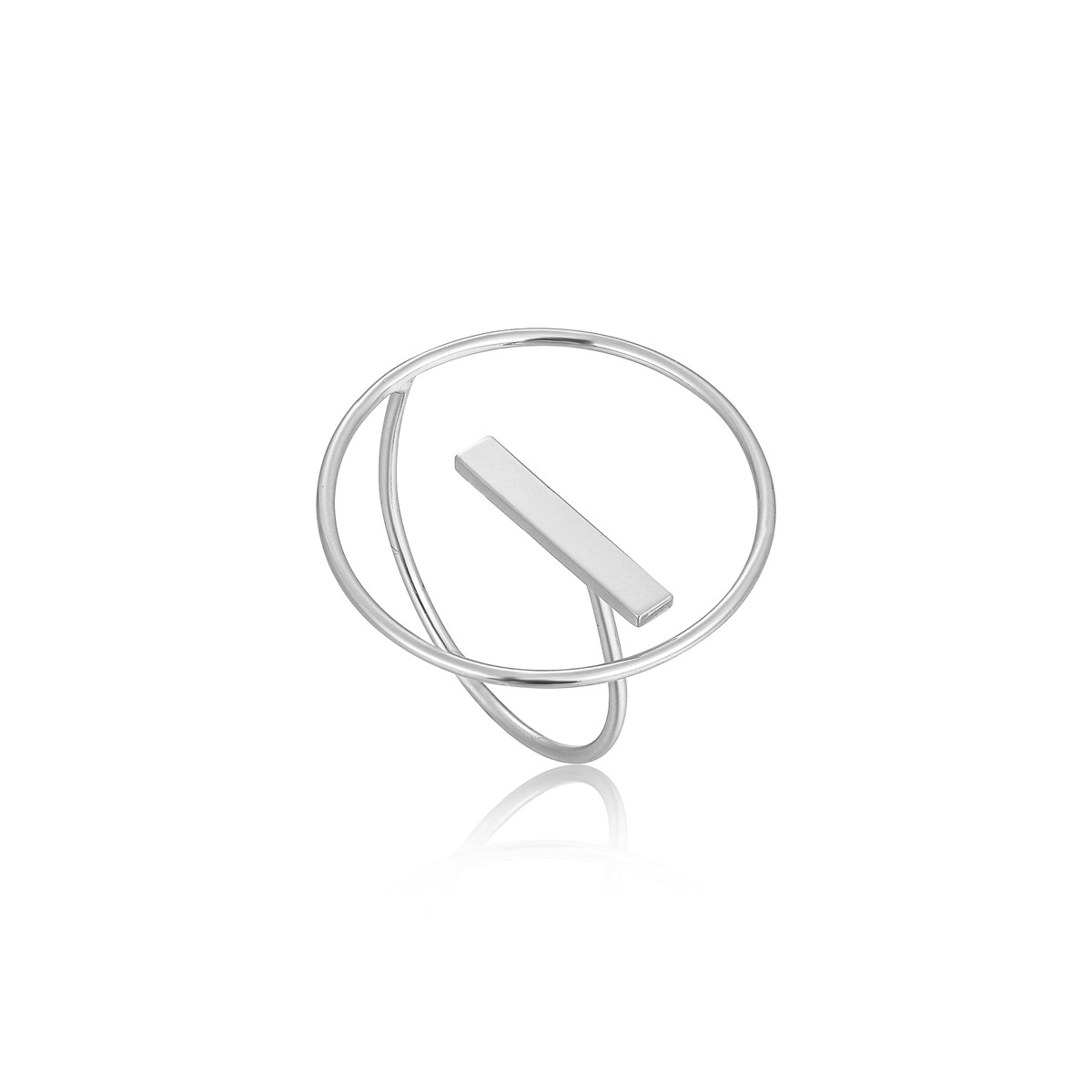 Bague argent 925, cercle + tige
